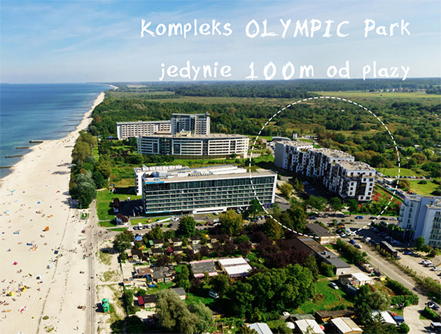 Wybierz na noclegi Kołobrzeg apartament w OLYMPIC Park położony 100 metrów od plaży
